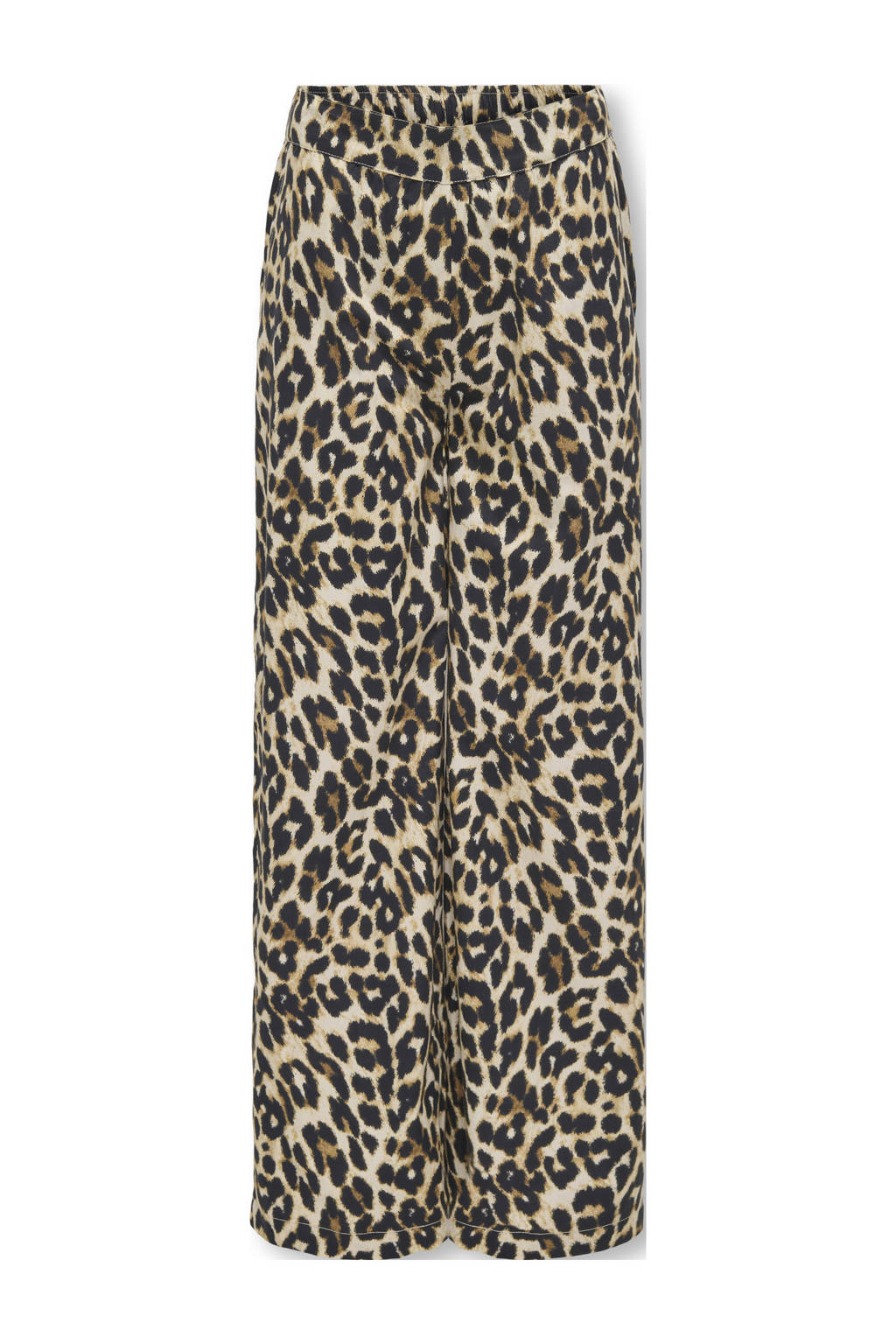ONLY straight fit broek KOGCLARA met panterprint beige/zwart