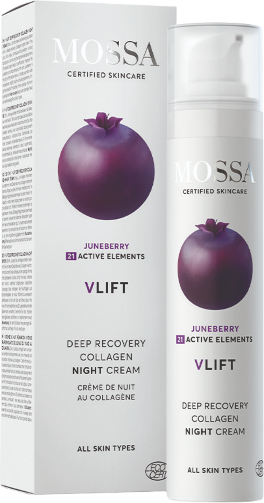 MOSSA  V-Lift Deep Recovery Collagen Night Cream, 50 ml