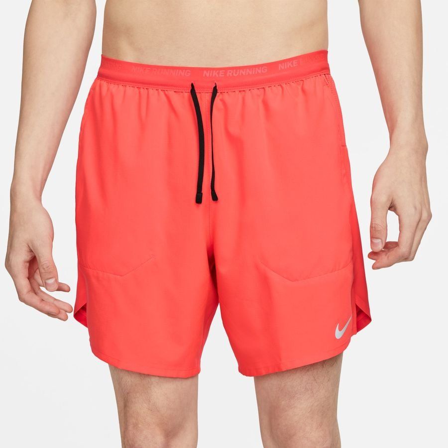 Nike Short Running Dri-FIT Stride 2 EN 1 - Rouge/Noir/Argenté