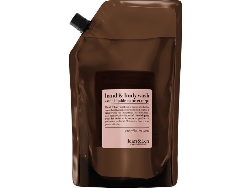 Jean & Len Flüssigseife Pfingstrose und Litchi 1,5 l Natürliche Pflegeseife reinigt sanft Hände und Körper