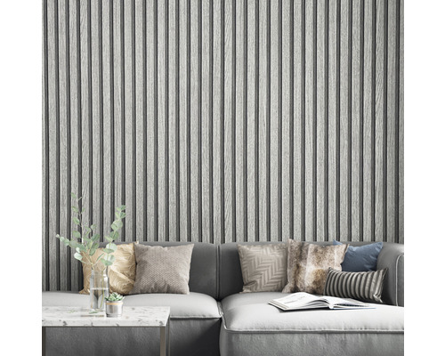 Vliesbehang 33959 Botanica 3D houtlook grijsbruin