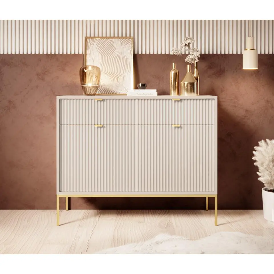 Meubella - Dressoir Navil 2 - Beige - 104 cm