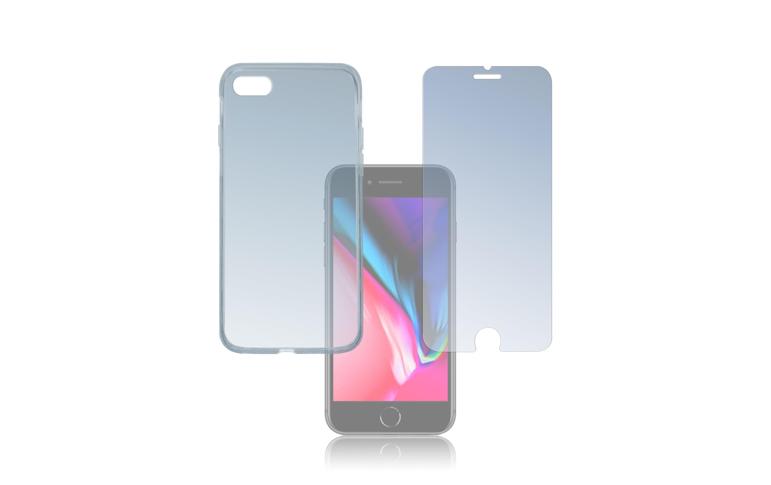 360° Protection Set iPhone 7 / 8 / SE2 / SE3Set aus Displayschutzfolie und flexibler TPU-Hülle