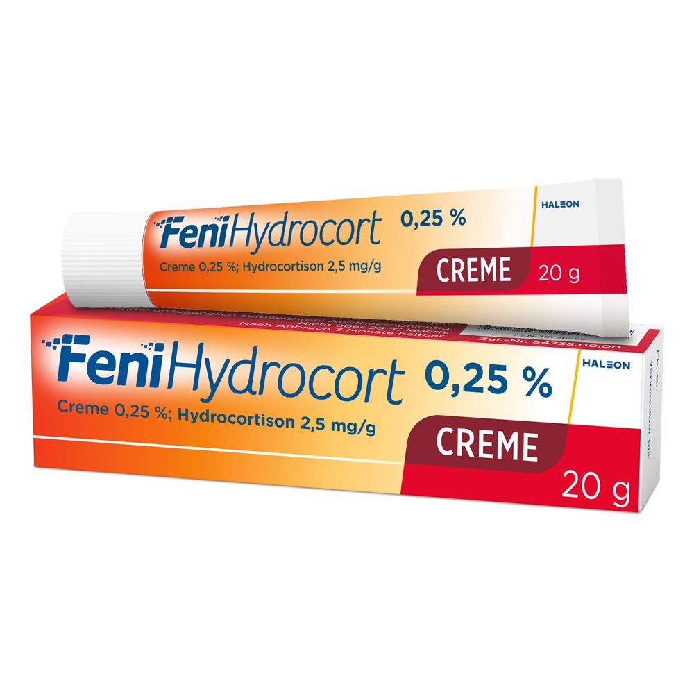 FeniHydrocort Creme 0,25 %, Hydrocortison 2,5 mg/g, wirksam bei Hautentzündungen