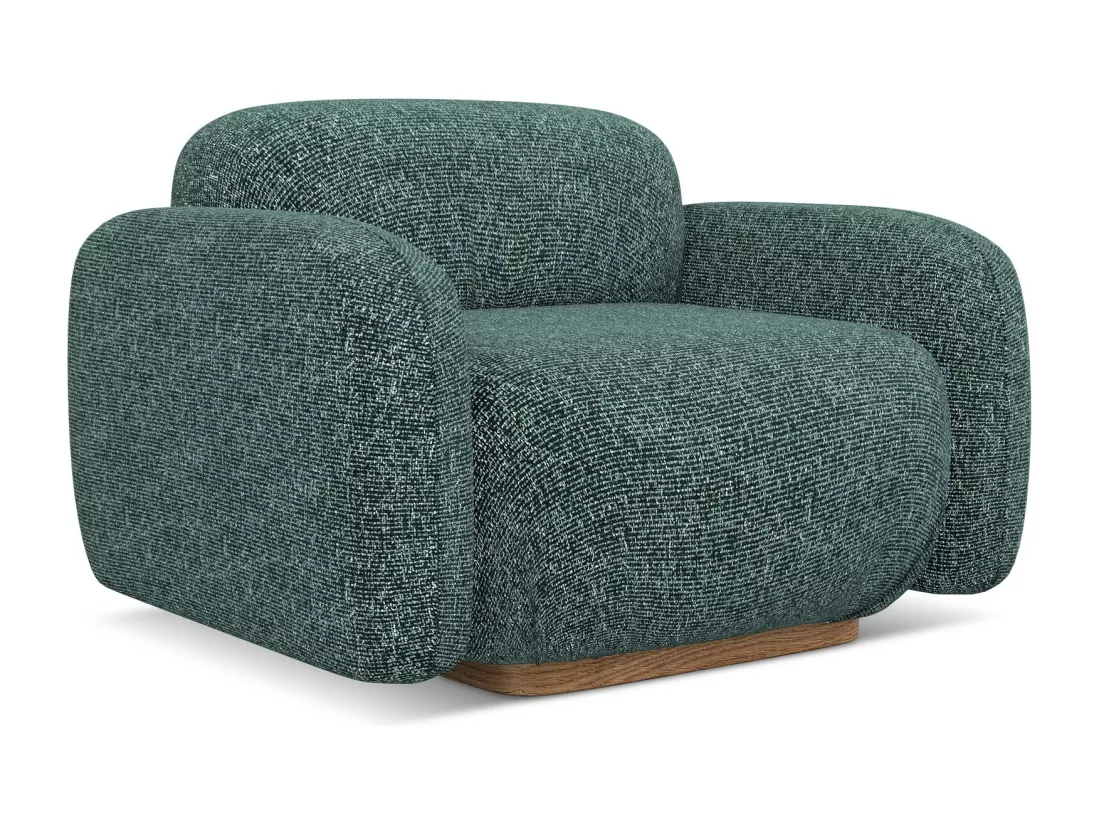 Fauteuil en tissu texturé - jeans - AILANI