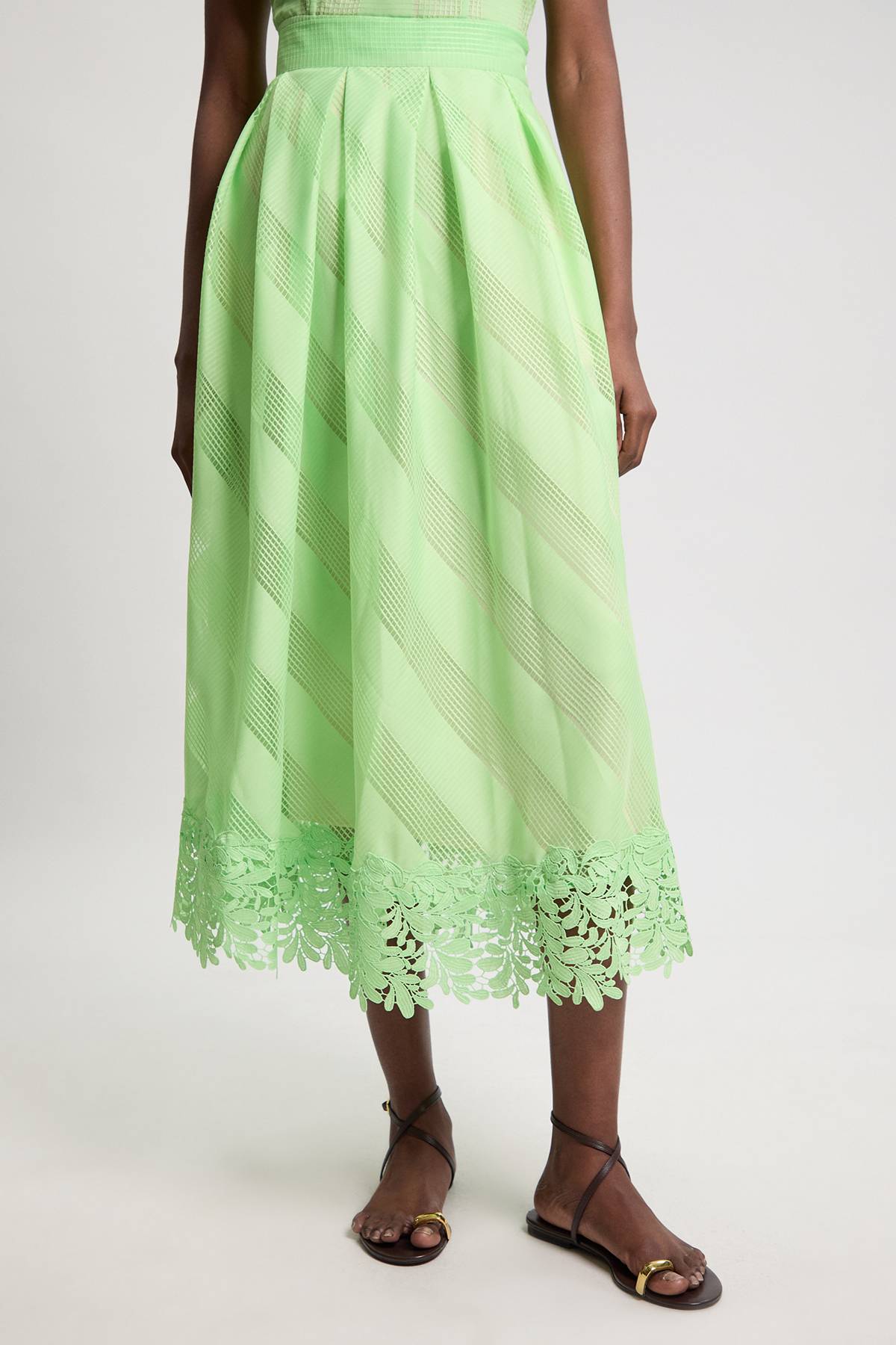 KarenMillen Jupe Ample En Organza Texturé Mélangé