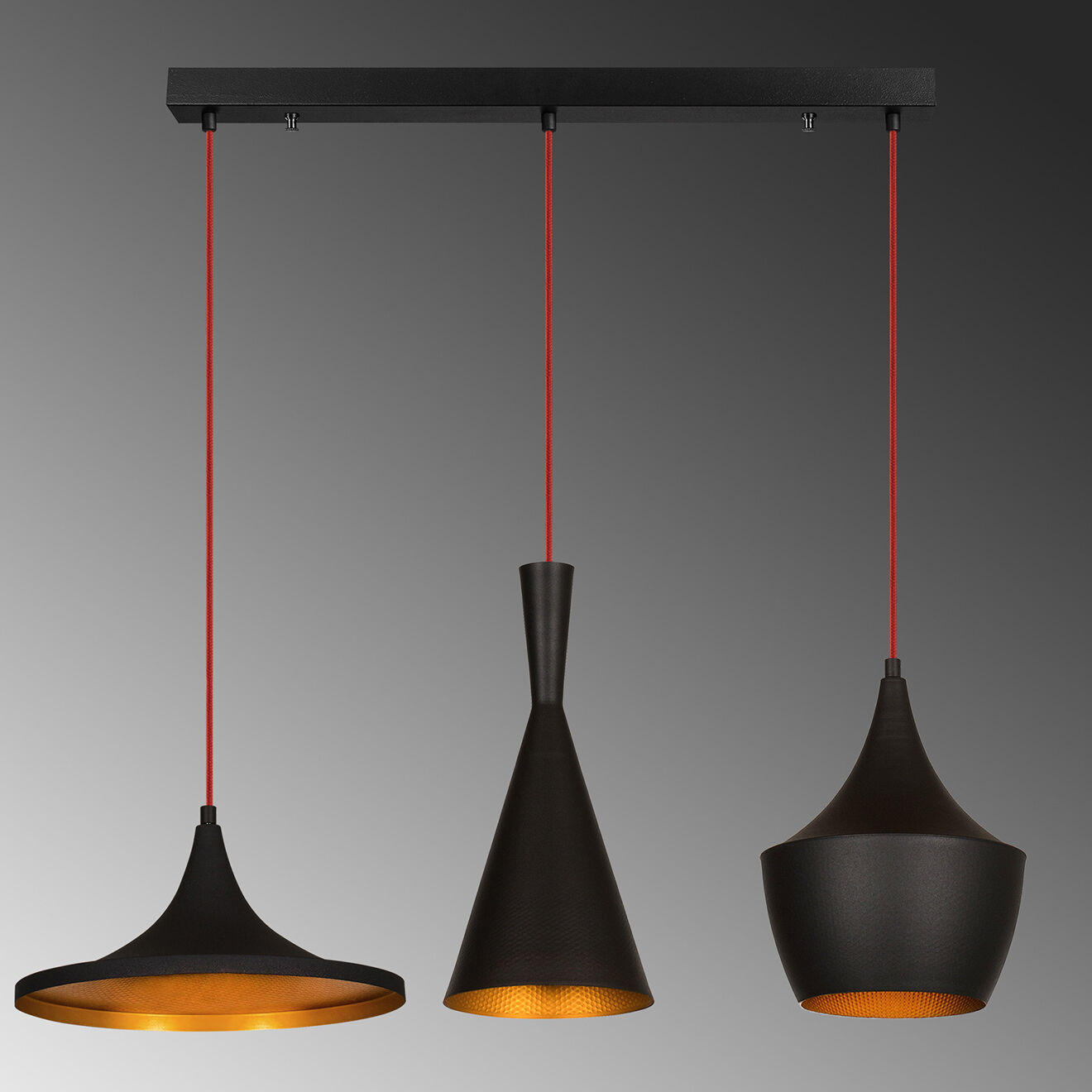 Opviq Suspension Elmas noir/doré - 80x130 cm