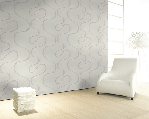 Vliesbehang 53339 Colani VISIONS abstract crème zilver