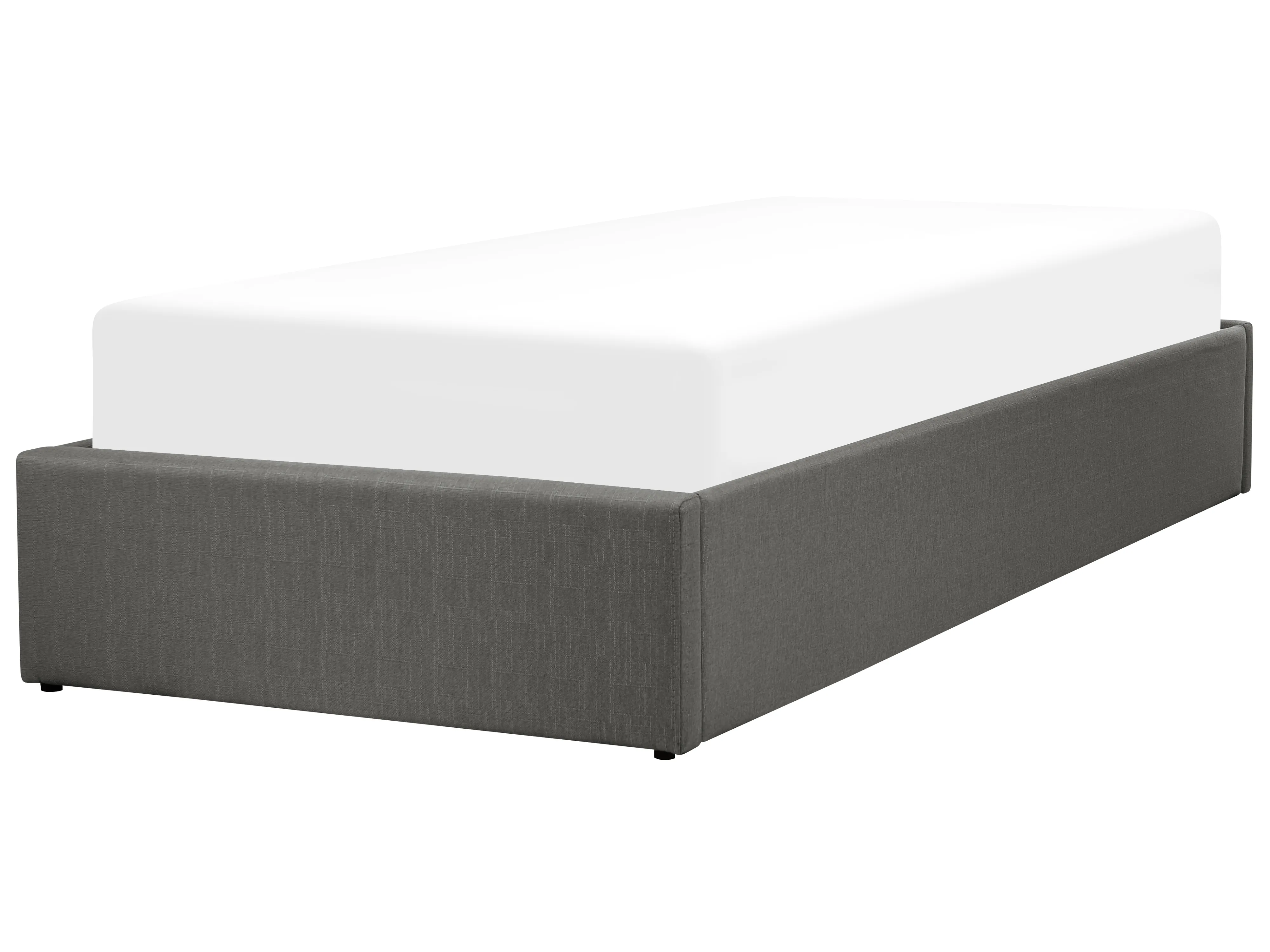 Opbergbed zonder hoofdbord Stof DINAN 90 x 200 cm Donkergrijs