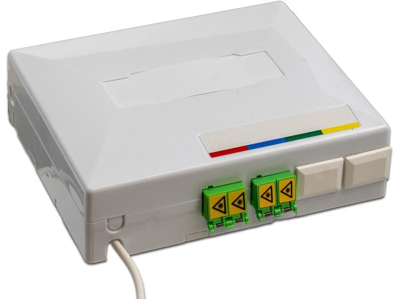 Lightwin FTTH OTO Box 4x LC/APC Kupplungen, Breakoutkabel 3 FTTH OTO Box, 4-fasrig, 4x LC/APC Kupplungen, Breakoutkabel 30 m, G.657A2