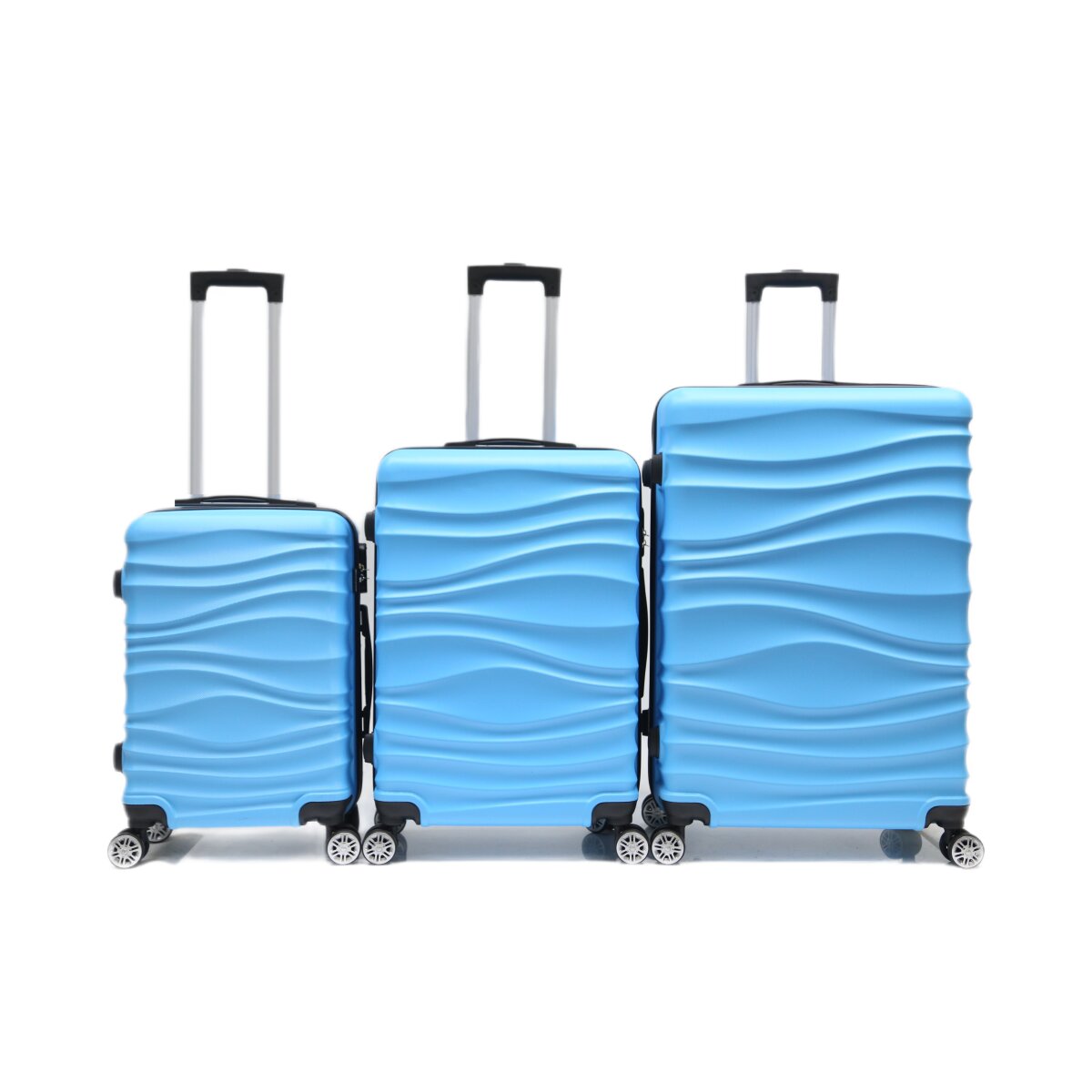 Reisekoffer Koffer 3 tlg Hartschale Trolley Set Kofferset Handgepäck