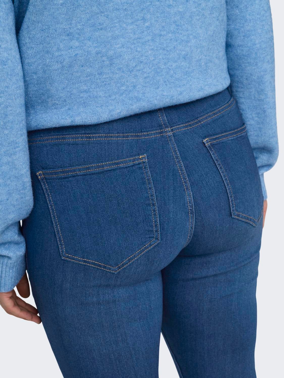 CARSTORM Hohe Taille Skinny Fit Jeans Light Medium Blue Denim