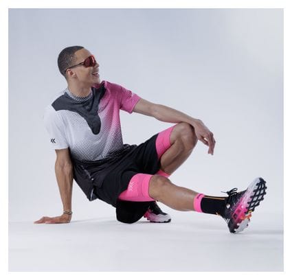 Maillot manches courtes X-Bionic Corefusion Run Noir/Blanc/Rose Homme
