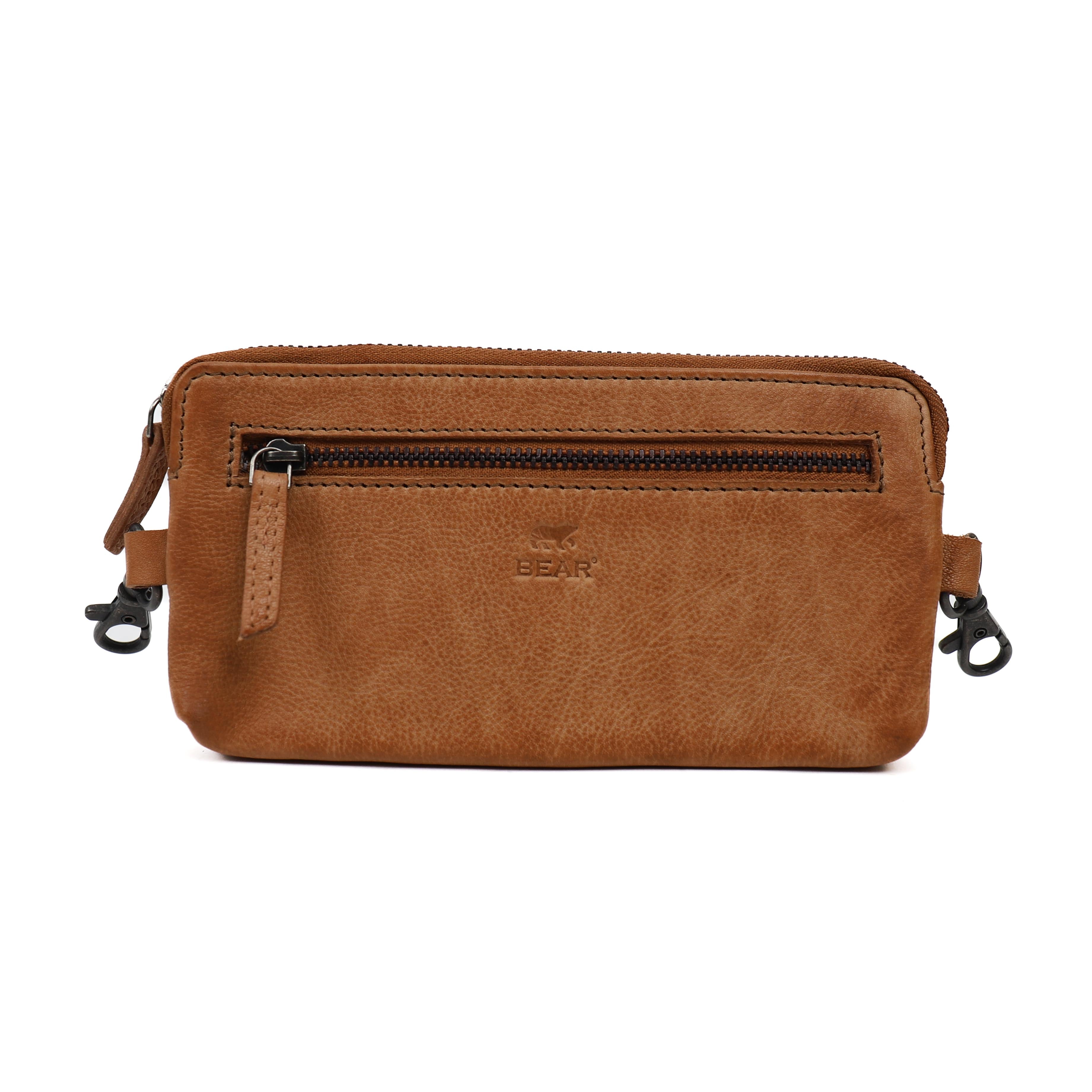 Riemtasje/etui 'Pierre' taupe Taupe