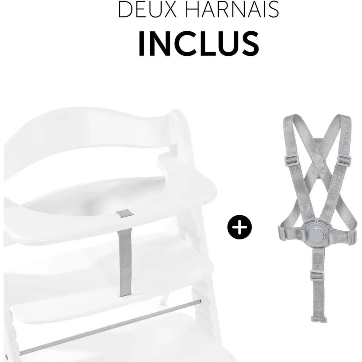 HAUCK Chaise haute Alpha+B Blanc