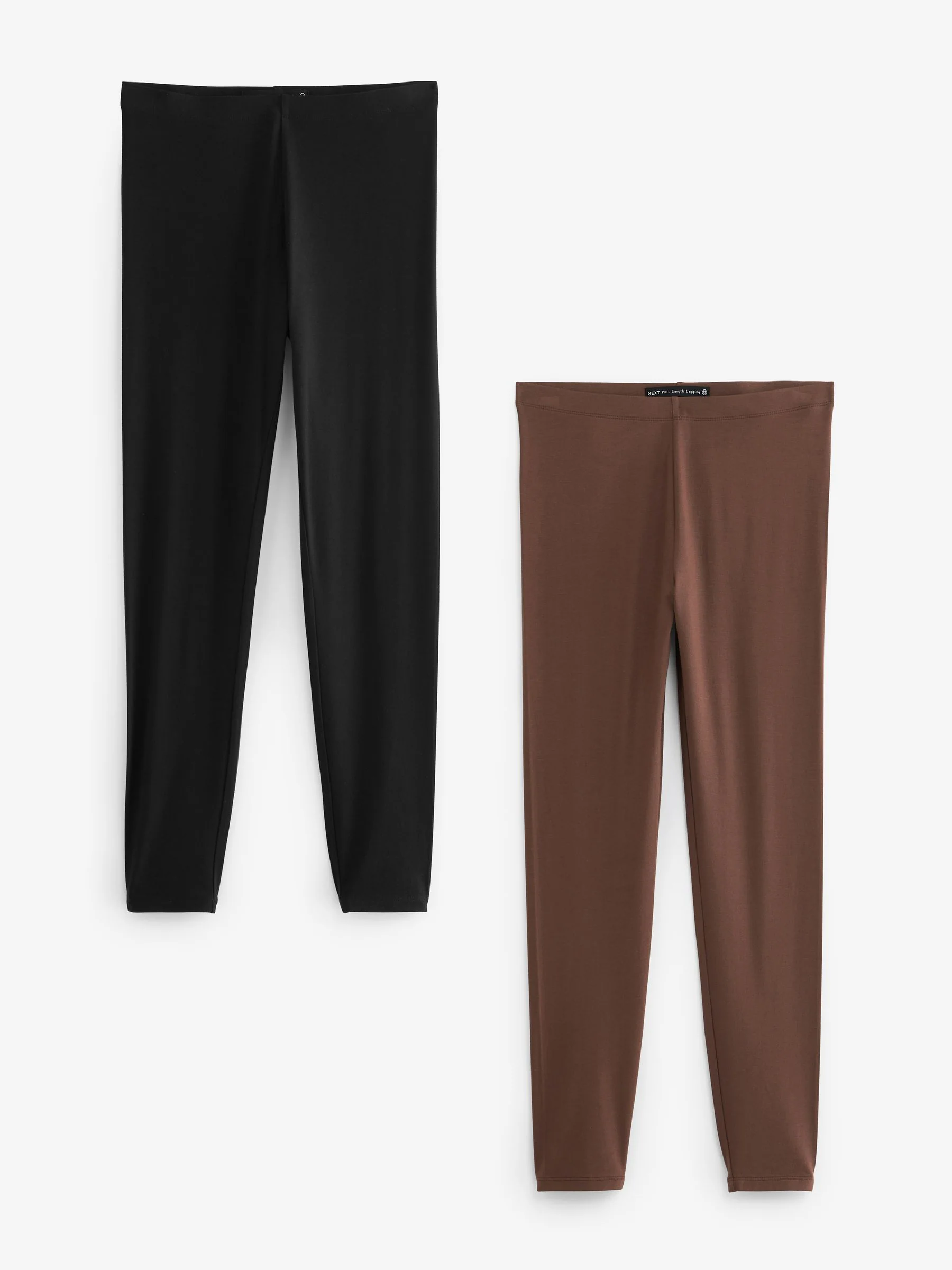 Zwart/bruin - Set van 2 lange leggings