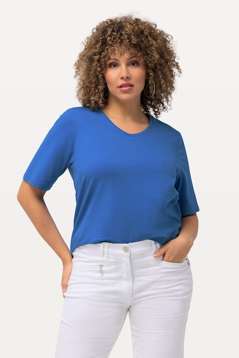 T-Shirt, A-Linie, V-Ausschnitt, Halbarm