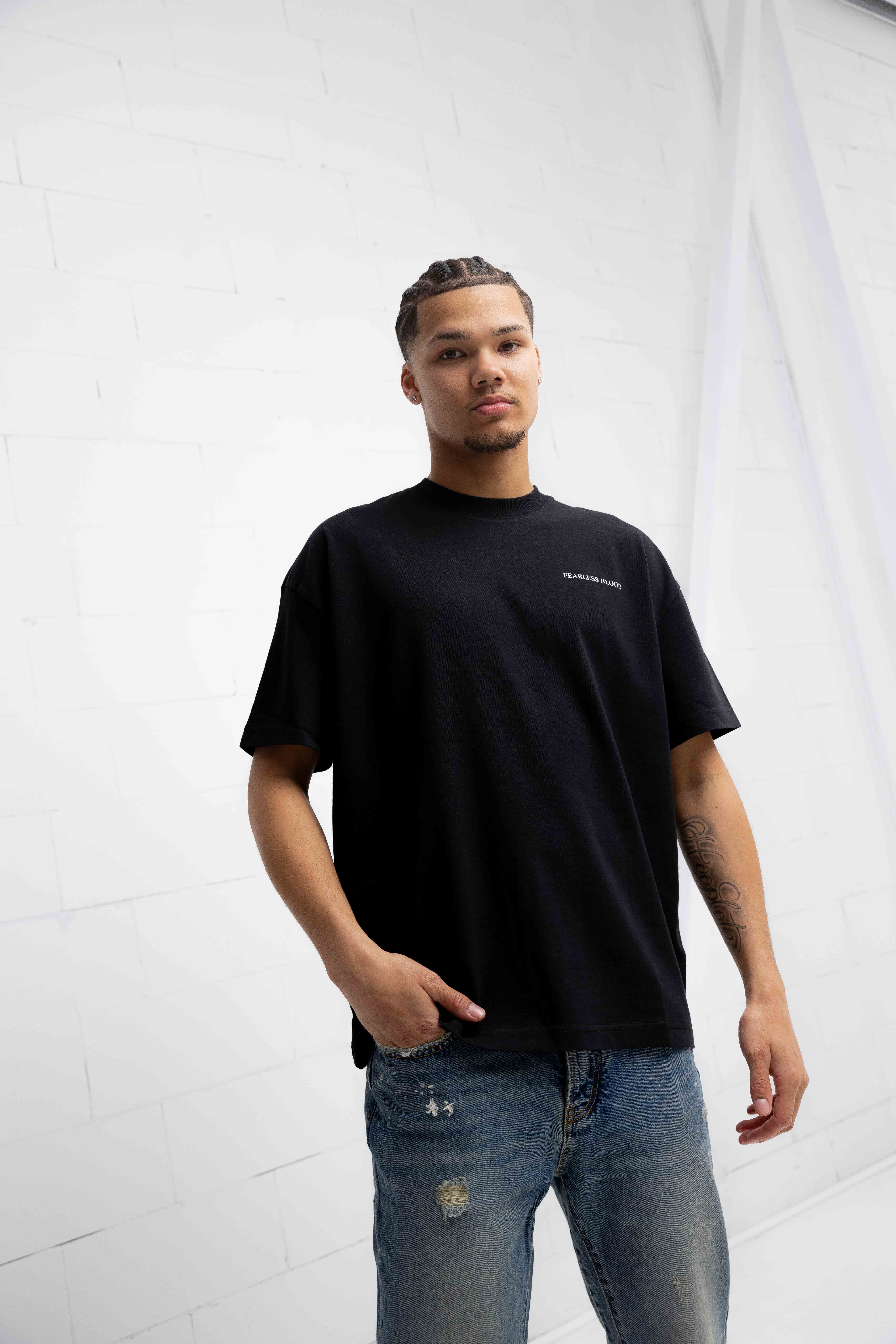 Fearless Blood Logo T-Shirt Heren Zwart
