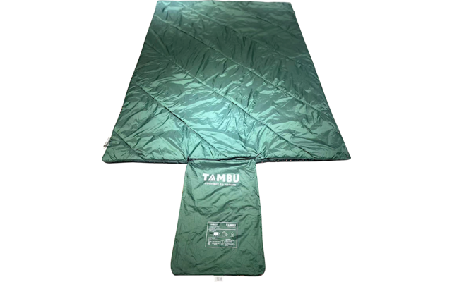 Tambu Kambala Campingdecke Recyceltes Polyester mit integriertem Packsack 203 x 145 cm