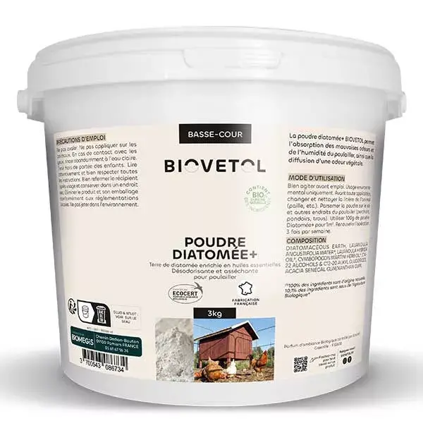 Biovetol - Pó de Terra Diatomácea Orgânica - 3 kg