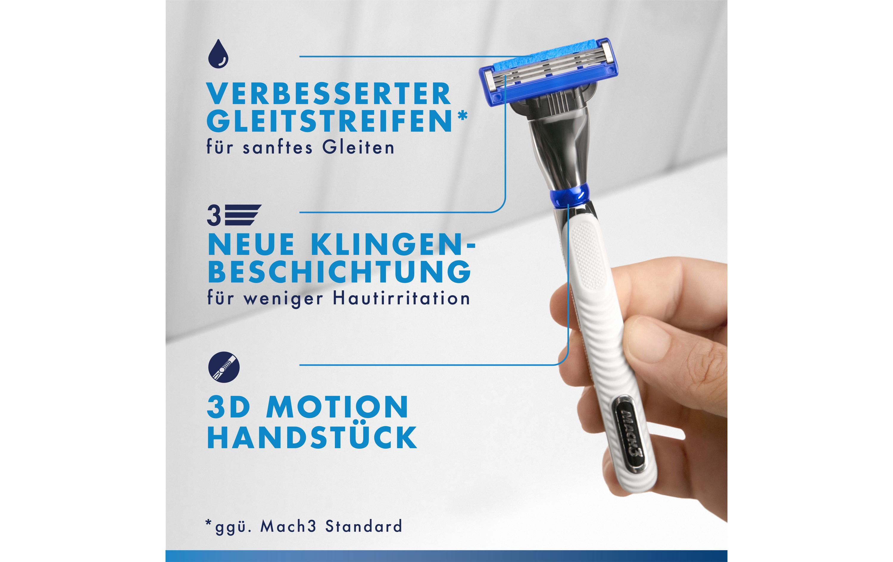 Rasierklingen Mach3 Turbo 12 StückErsatzklingen mit Gleitstreifen für ein sanftes Gleiten und neuer Klingenbeschichtung