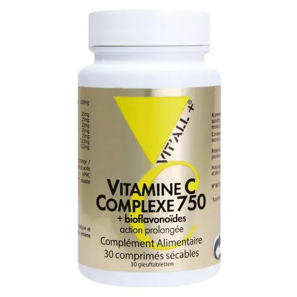 Vit'all+ Complexo de Vitamina C 750 - 30 comprimidos sulcados