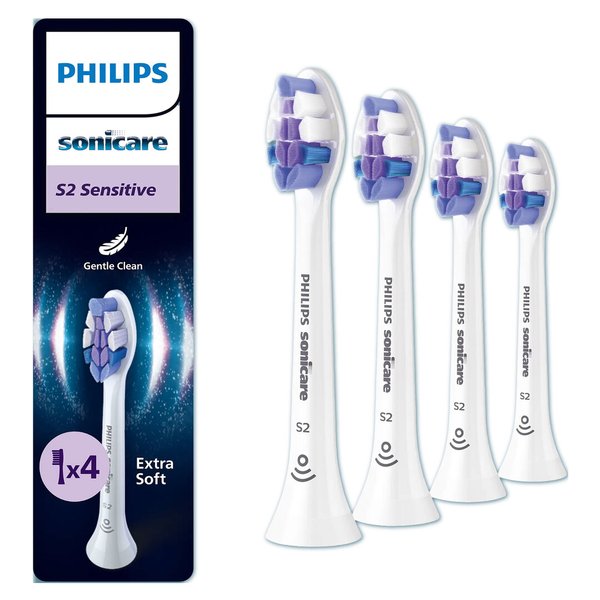 Philips Sonicare S2 Sensitive Bürstenköpfe  HX6054 (4er-Pack)