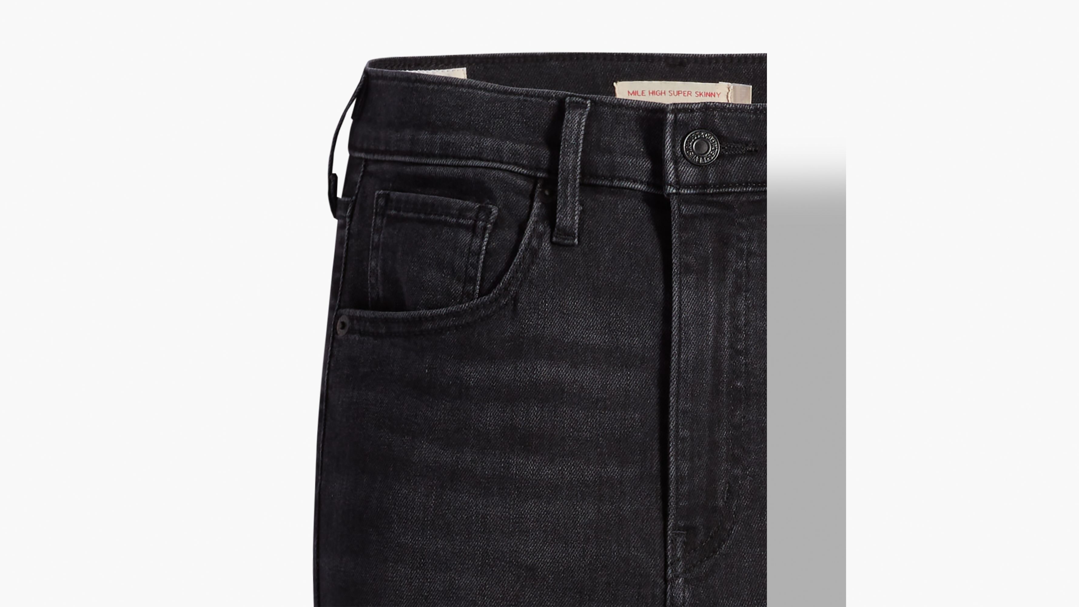 Jean Mile High Super Skinny - Black Ground - Noir