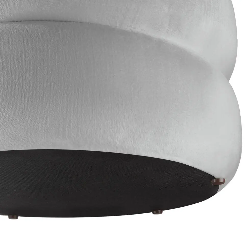 tectake Hocker Altu, gestoffeerd, opbergruimte, Fluweellook Grijs