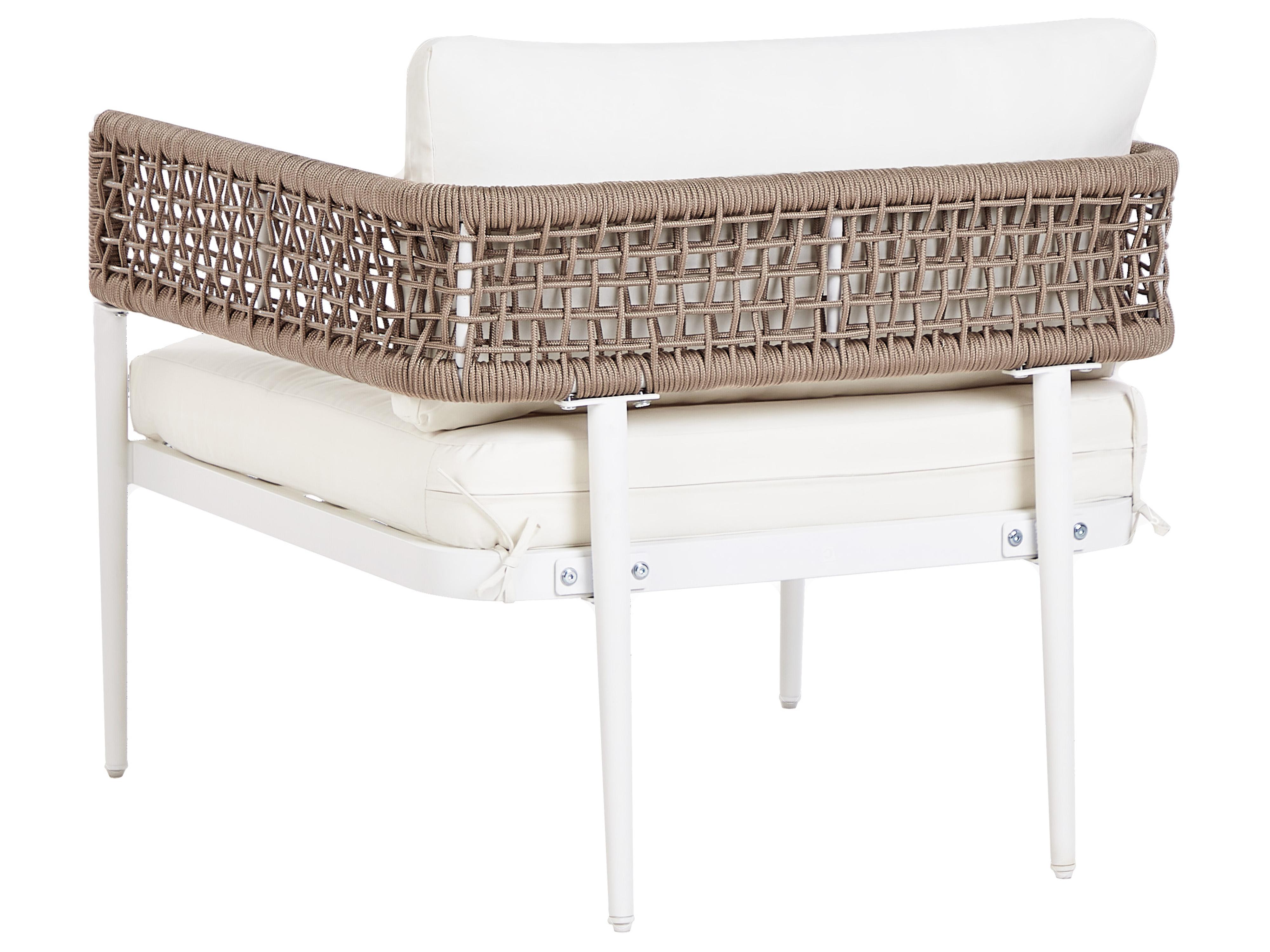 Loungeset met tafel 5-zits SERLA Metaal Wit