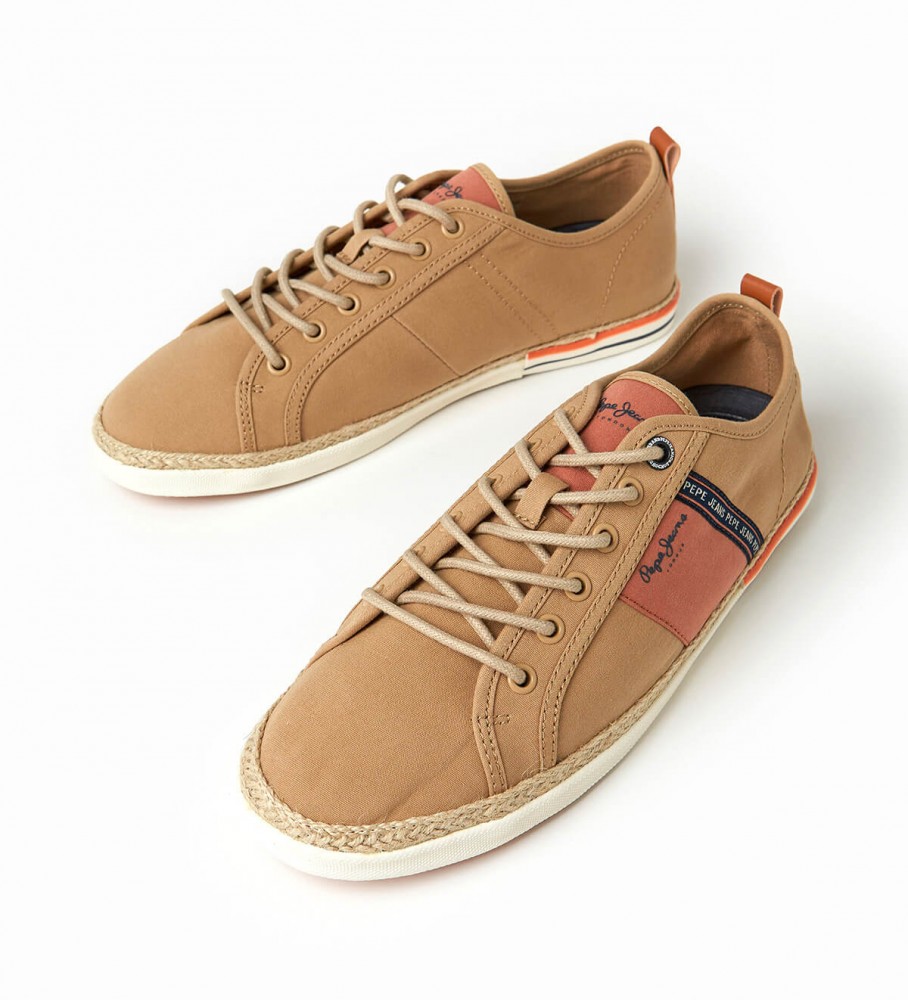 Tênis Pepe Jeans Blucher de lona marrom