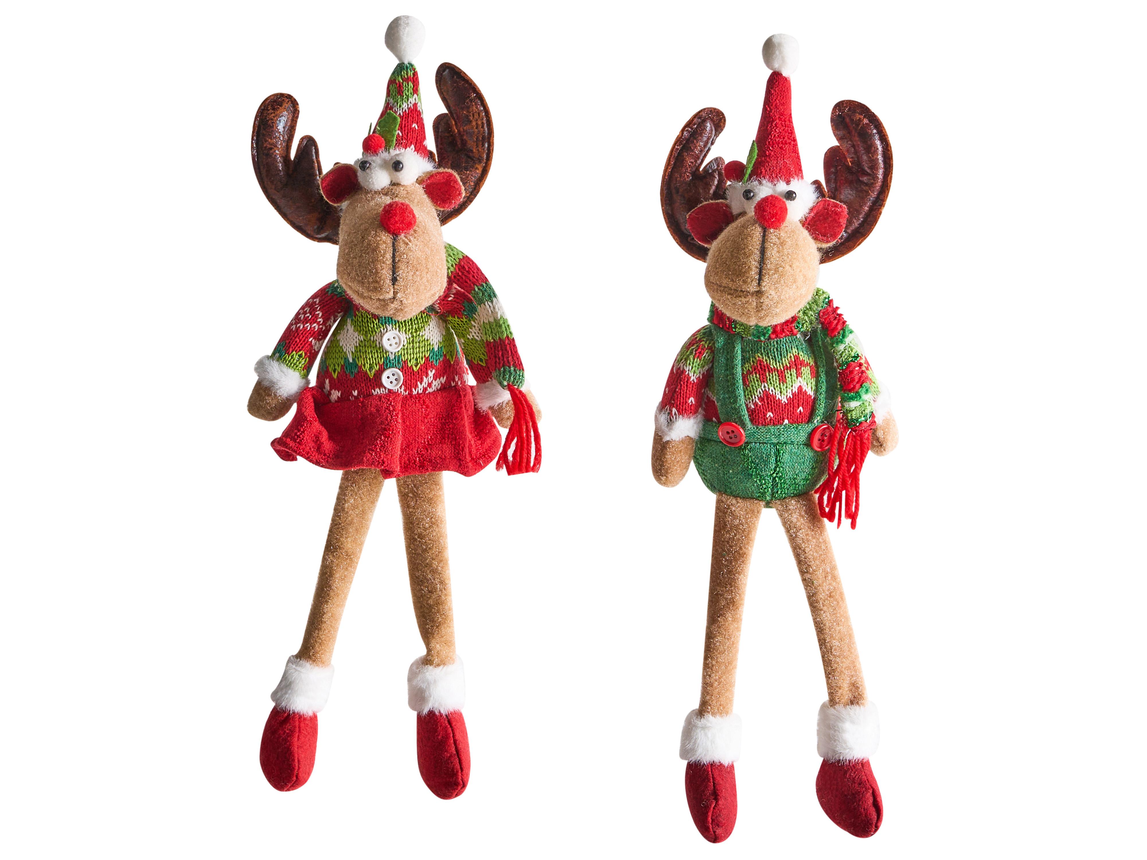 Set van 2 kerstdecoraties VATNDALSVATNET Rendier 38 cm Meerkleurig