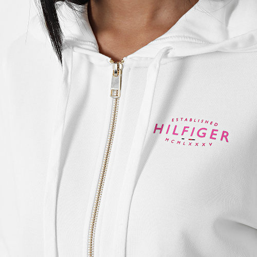 Sweat Capuche Zippé Femme New Branded 6569 Blanc