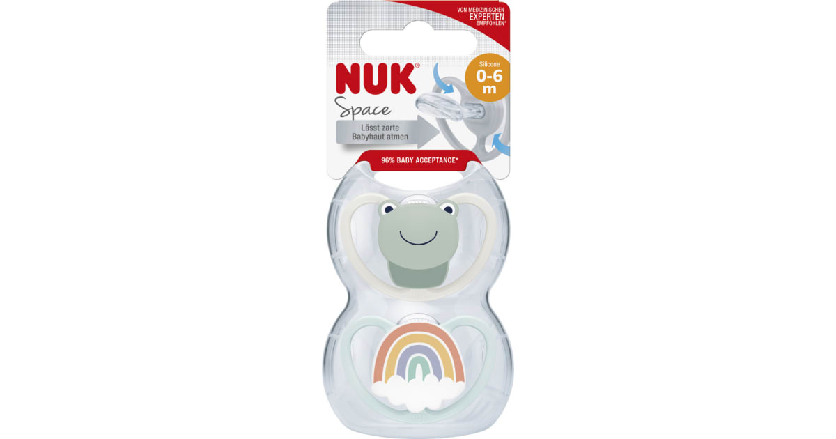 NUK Silikon-Beruhigungssauger Freestyle Gr. 1 2er-Packung