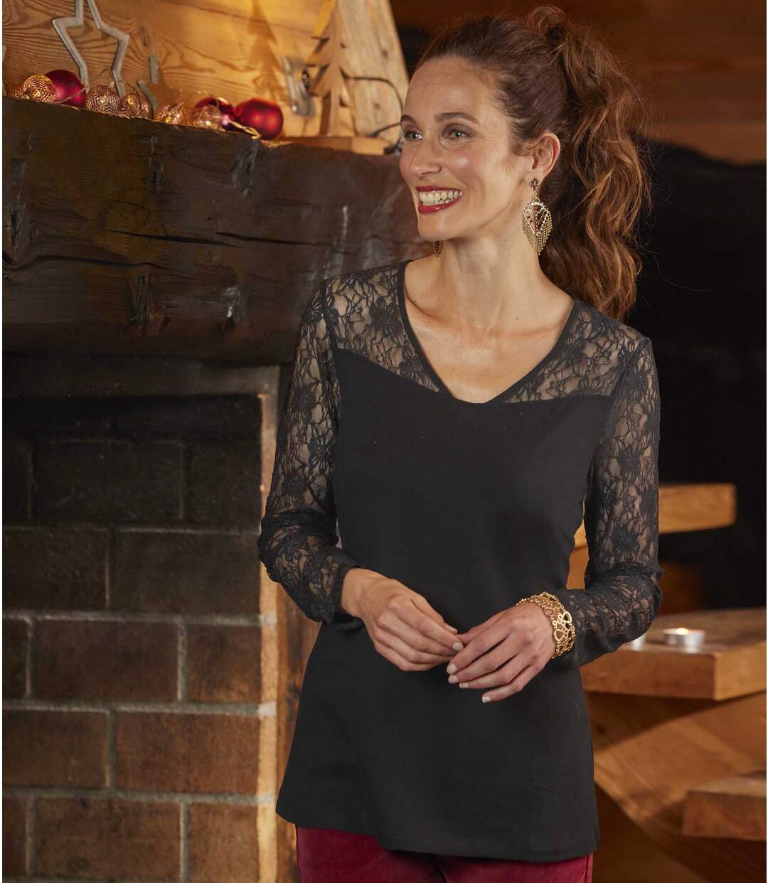 Tee-shirt Coton et Dentelle