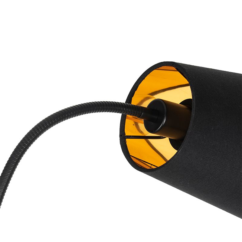 Moderne vloerlamp zwart 2-lichts - Carmen