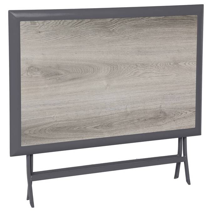 Table de jardin pliante rectangulaire AZUA Gris smoke