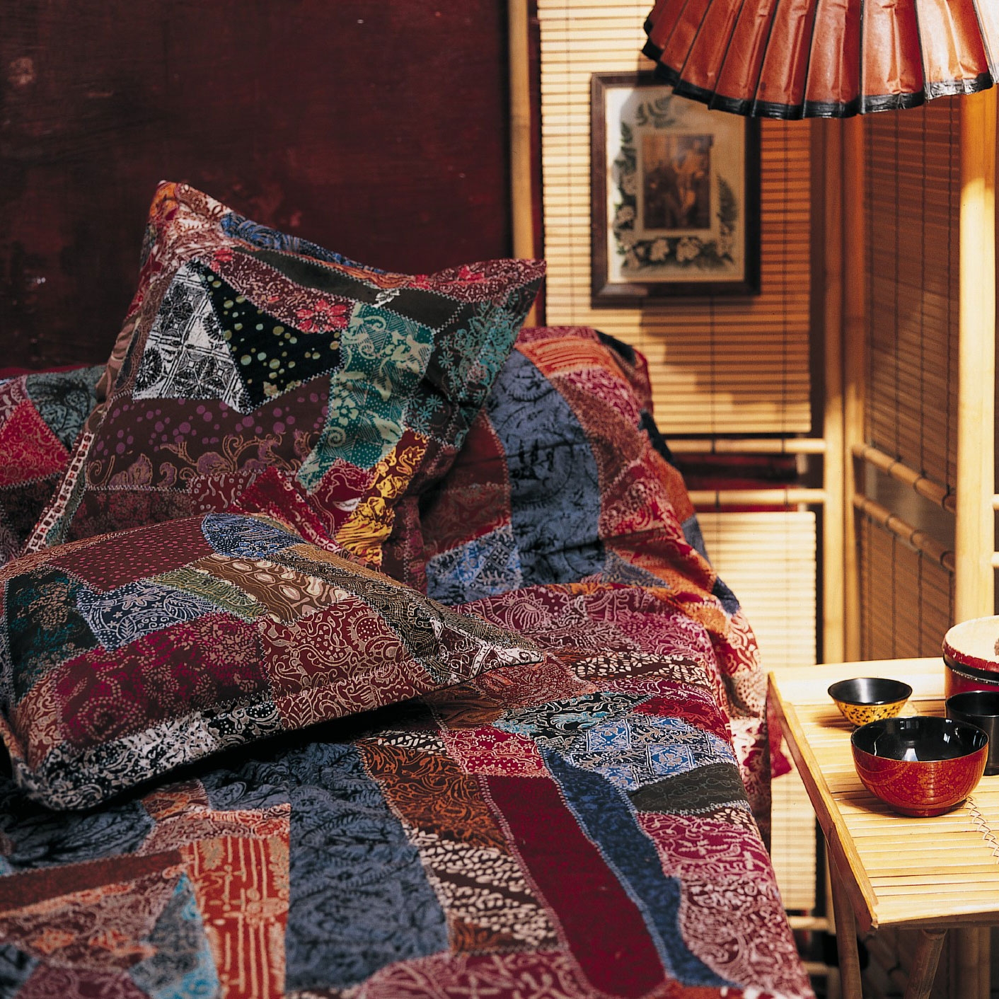 Patchwork Tagesdecke, multicolor, T 220 cm, B 200 cm von fischer's lagerhaus
