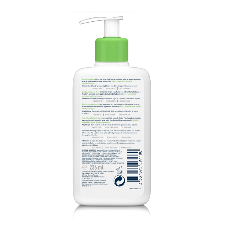 Crème lavante hydratante 236ml