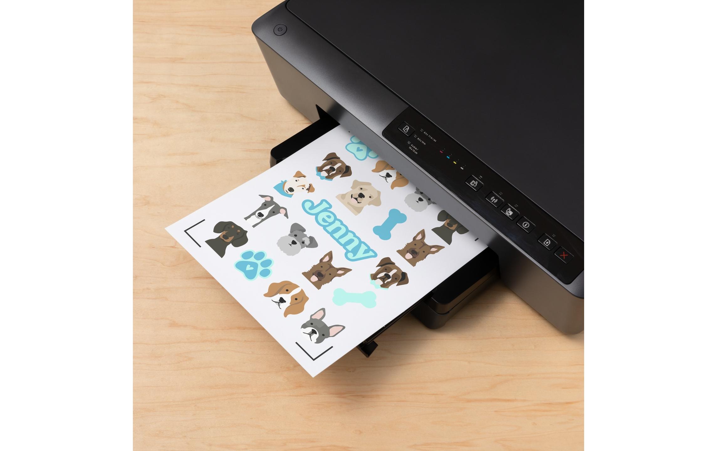 Stickerpapier Joy Xtra A4, 5 Bogen, Transparent HoloBedruckbares, wasserfestes Aufkleberset