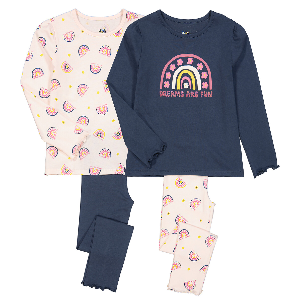 COLEÇÃO LA REDOUTE<br>Conjunto de 2 pijamas com estampa de arco-íris