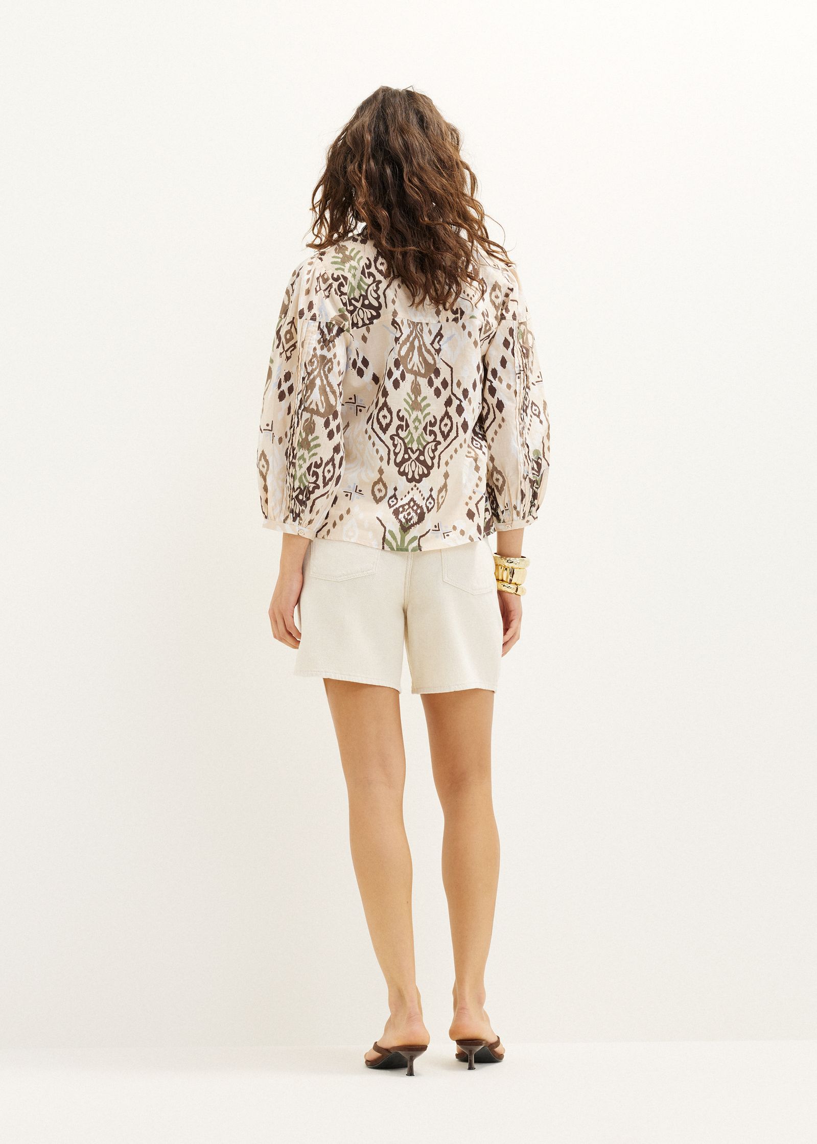 Blouse met driekwart mouwen