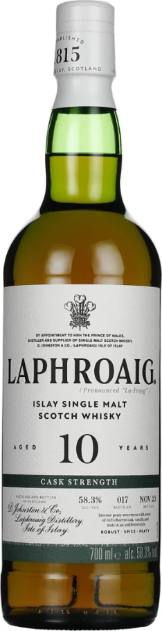 LAPHROAIG 10 YEARS CASK STRENGTH 2023 BATCH 17 70CL