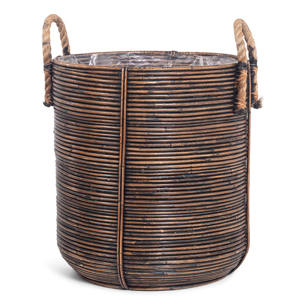 UTEPOTTE PIARDINO KURV KUNSTROTTING Ø47CM BRUN