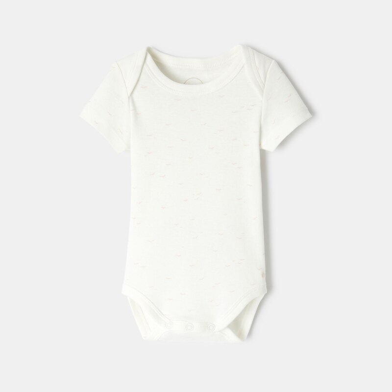 Lot de 3 bodies manches courtes en coton bio rose mixte Absorba Rose