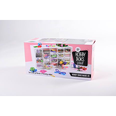 Hobbykommode 3 med 20 skuffer - hvid