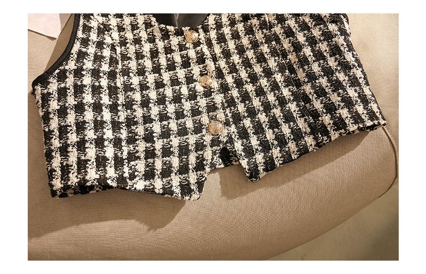 Eranellah - Geruit cropped vest
