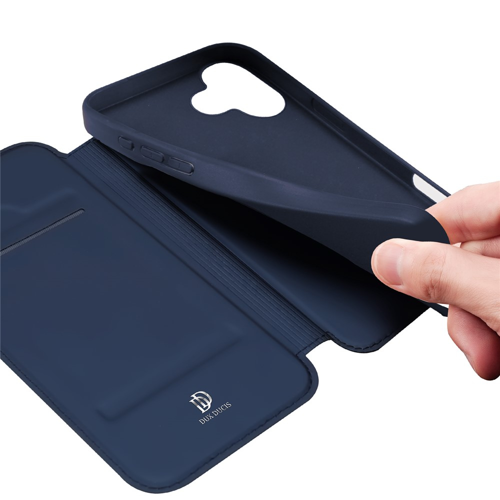 iPhone 17 Flip Wallet Cover Leder Tasche - Blau