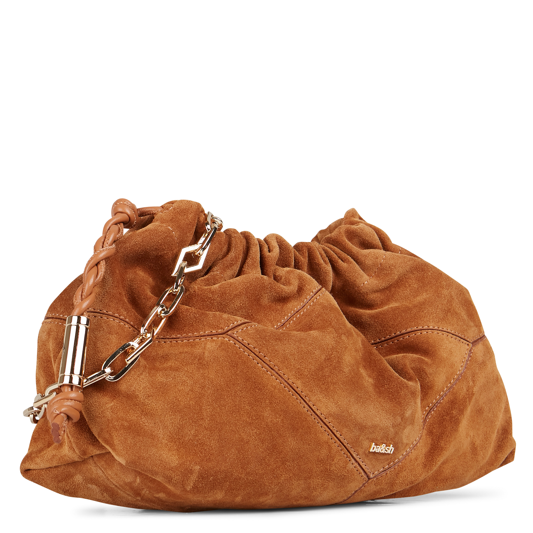 JUNE - Sac bandoulière en cuir velours | Marron