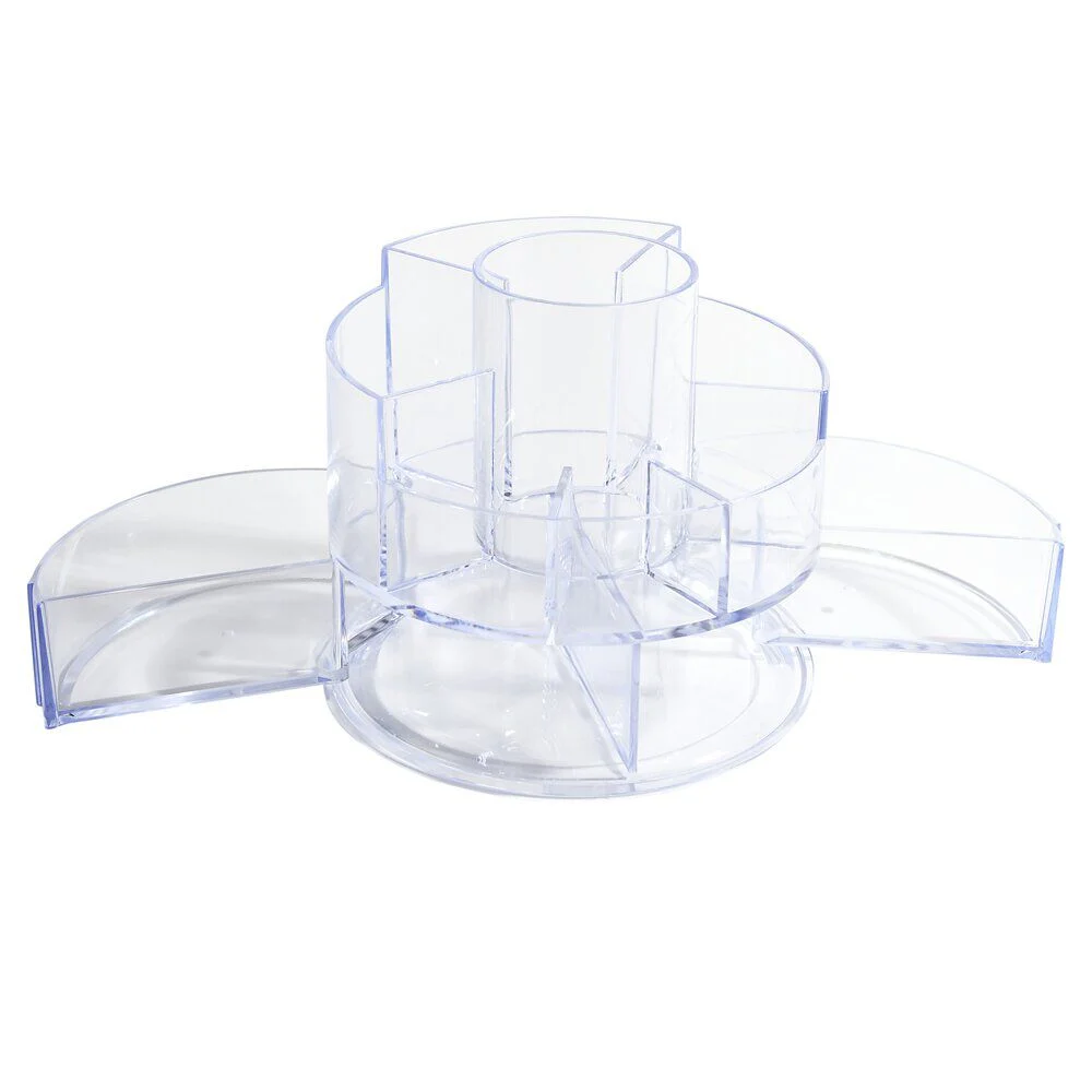 Organisateur maquillage rond 10 compartiments Ø15xH14cm